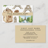 Carte De Visite Tour Eiffel Voyage (Devant / Derrière)