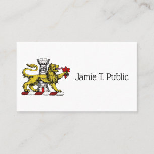 Carte De Visite Tour Lion Fleur de Lis Crest Emblem C