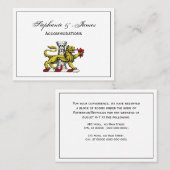 Carte De Visite Tour Lion Fleur de Lis Crest Emblem C (Devant / Derrière)