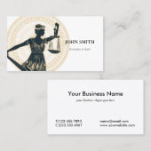 Carte De Visite Tour Totem Lady Justice Procureur Professionnel (Devant / Derrière)