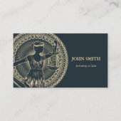 Carte De Visite Tour Totem Lady Justice Procureur Professionnel (Devant)