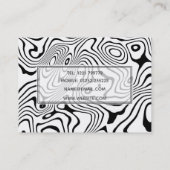 Carte De Visite Tourbillon blanc noir Conception abstraite (Dos)