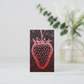 Carte De Visite tourbillon de fraise avec code QR (Debout devant)