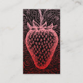 Carte De Visite tourbillon de fraise avec code QR (Devant)
