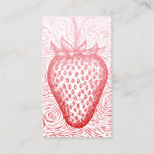 Carte De Visite tourbillon de fraise avec code QR (Devant)