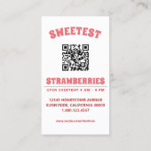 Carte De Visite tourbillon de fraise avec code qr (Dos)
