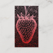 Carte De Visite tourbillon de fraise avec code qr (Devant)