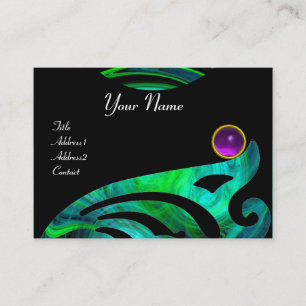 Carte De Visite TOURBILLON DE LUMIÈRE AMÉTHYSTE bleu vert noir jau