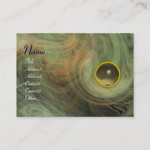 Carte De Visite TOURBILLON LUMINEUX  AGATE jaune gris orange
