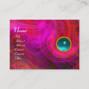 Carte De Visite TOURBILLON LUMINEUX AQUAMARINE rose violet rouge j