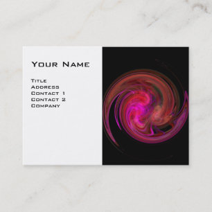 Carte De Visite TOURBILLON LUMINEUX , noir rose violet rouge blanc