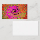 Carte De Visite Tourbillon Super rétro Abstrait chaud (Devant / Derrière)