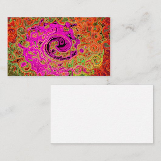 Carte De Visite Tourbillon Super rétro Abstrait chaud (Devant / Derrière)