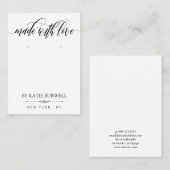 Carte De Visite Tourbillonnant Fabriqué Avec Écran D'Oreille Amour (Devant / Derrière)