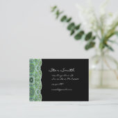 Carte De Visite Tourbillonnant Floral Faisly MerBleu et chaux (Debout devant)