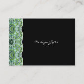 Carte De Visite Tourbillonnant Floral Faisly MerBleu et chaux (Dos)