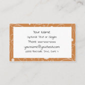 Carte de visite tourbillonnant Floral Monogram (Dos)