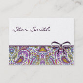 Carte De Visite Tourbillonnant Floral Paisley (Dos)