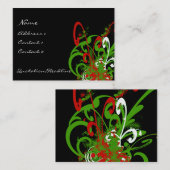 Carte De Visite Tourbillonnant Paint Splats - C... - Customisé (Devant / Derrière)