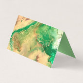 Carte De Visite Tourbillons de marbre vert et or (Dos)