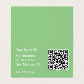 Carte De Visite Tourbillons de marbre vert et or (Intérieur déplié)