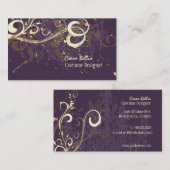 Carte De Visite Tourbillons de prune et de chocolat (Devant / Derrière)