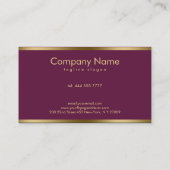 Carte De Visite Tourbillons D'Or Et De Violet (Dos)