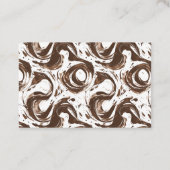 Carte De Visite Tourbillons Marron Chocolat (Dos)