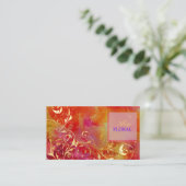 Carte De Visite Tourbillons PixDezines abstrait+filigree (Debout devant)