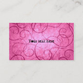 Carte De Visite Tourbillons roses (Dos)