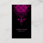 Carte De Visite Tourbillons Vintages roses (Devant)