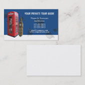 Carte De Visite Tourisme britannique de guide touristique (Devant / Derrière)
