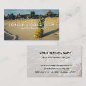 Carte De Visite Tourisme tropical de voyage d'ananas de plage (Devant / Derrière)