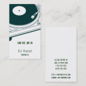 Carte De Visite Tourne-disque de jockey de disque (Devant / Derrière)