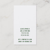 Carte De Visite Tourne-disque de jockey de disque (Dos)