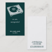 Carte De Visite Tourne-disque de vieille école (Devant / Derrière)