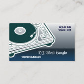 Carte De Visite Tourne-disque de vieille école (Devant)