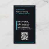 Carte De Visite Tourne-disque DJ professionnel (Dos)