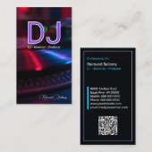 Carte De Visite Tourne-disque DJ professionnel (Devant / Derrière)
