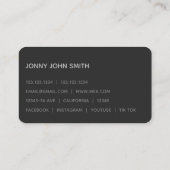 Carte De Visite Tourne-disque Vinyl Record Player for Music (Dos)