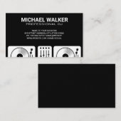 Carte De Visite Tourne-disques | DJ (Devant / Derrière)