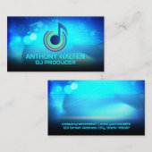 Carte De Visite Tourne-disques DJ | Equaliseur audio | Logo audio (Devant / Derrière)