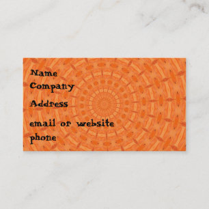 Carte De Visite Tournée orange