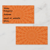 Carte De Visite Tournée orange (Devant / Derrière)