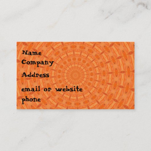 Carte De Visite Tournée orange (Devant)