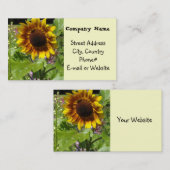 Carte de visite tournesol (Devant / Derrière)