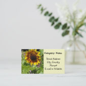 Carte de visite tournesol (Debout devant)