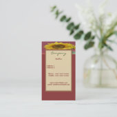 Carte de visite tournesol (Debout devant)