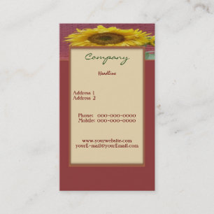 Carte de visite tournesol
