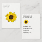 Carte De Visite Tournesol (Devant / Derrière)